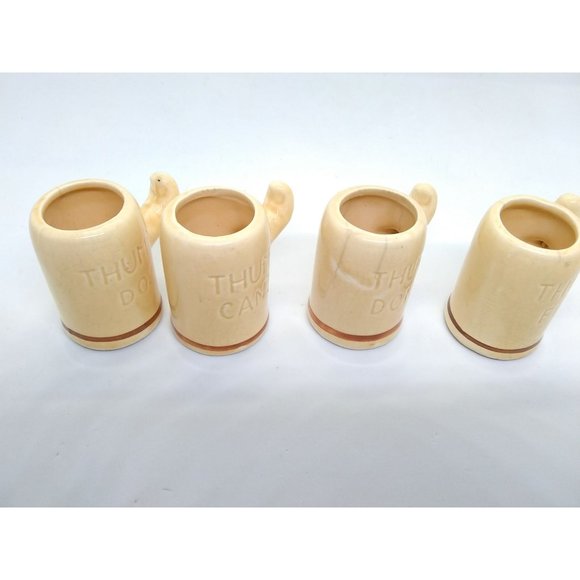 Vintage set of four Thumb do dont fun cant shot glasses - Picture 12 of 12